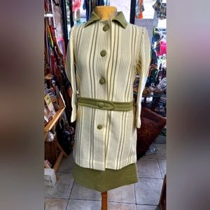 Dress Suit Pin Strip Top Vintage 2 pecice Suit